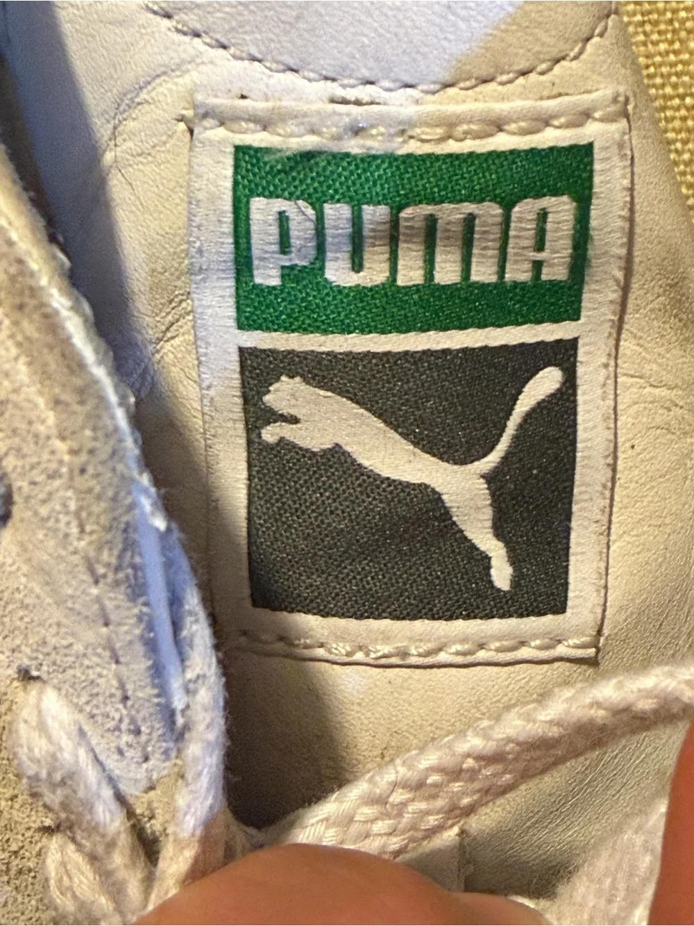 Puma White & Tan Classic Sneakers